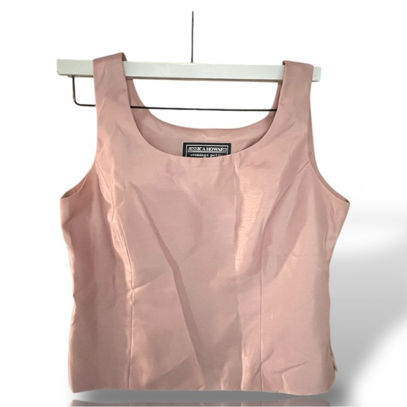Jessica Howard Pink Fitted Sleeveless Tank Top - Picture 1 of 6
